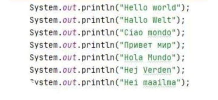 When i say i write code in different languages. This is what i mean