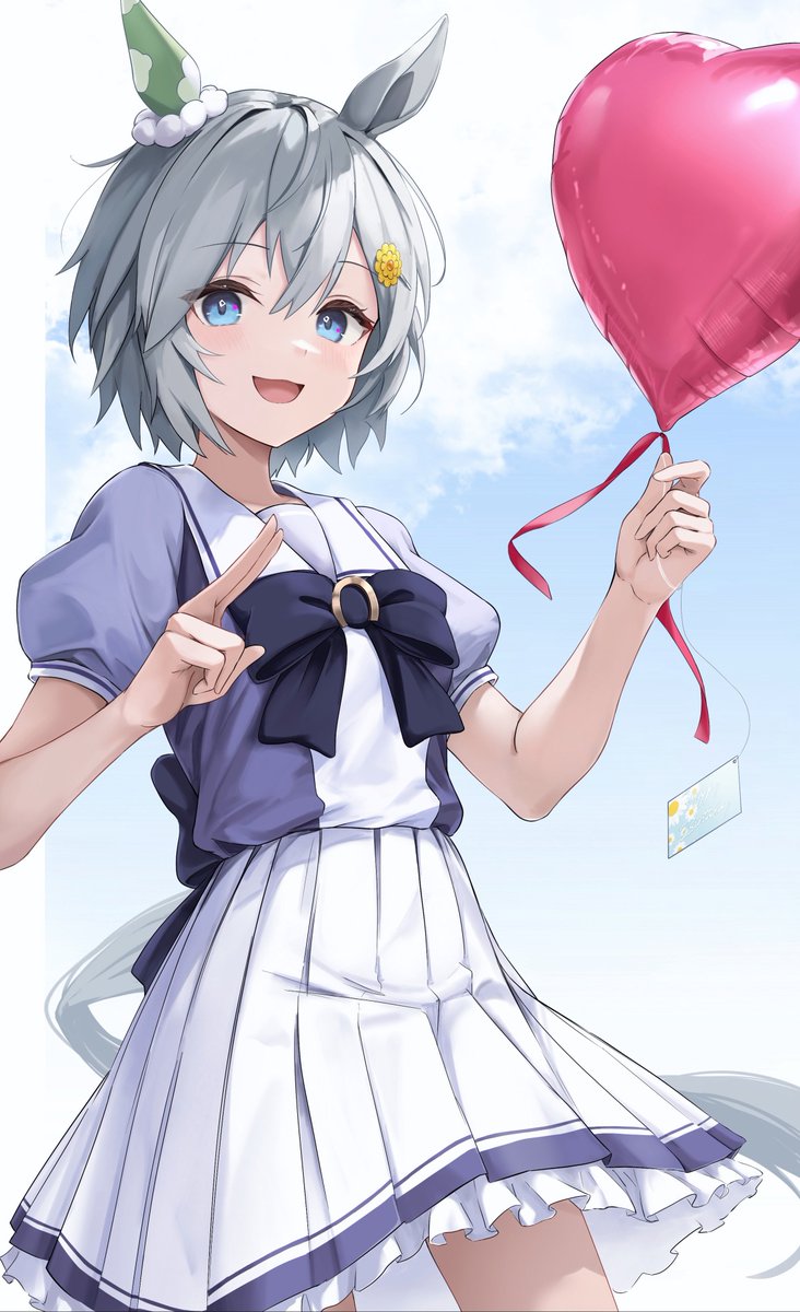 seiun sky (umamusume) 1girl solo looking at viewer blush smile open mouth short hair  illustration images