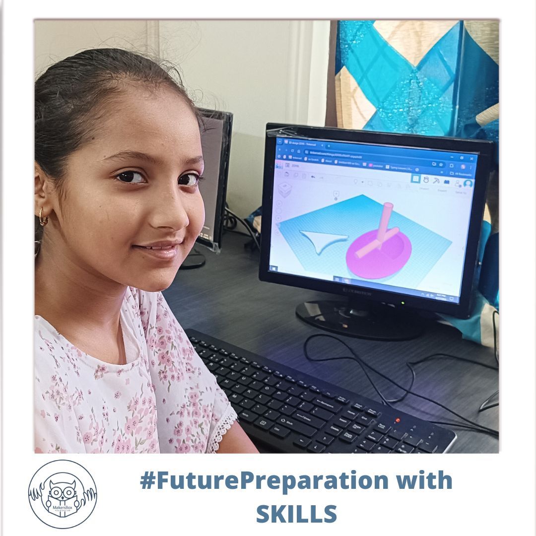 Dive into Zoya's creative world as she sails through the waves of #3DModeling 🚤💻 With precision and passion, she's crafting a stunning boat that's set to conquer virtual seas. #CreativeTinkering #DigitalDesign #MakersboxMarvels #FutureInnovation