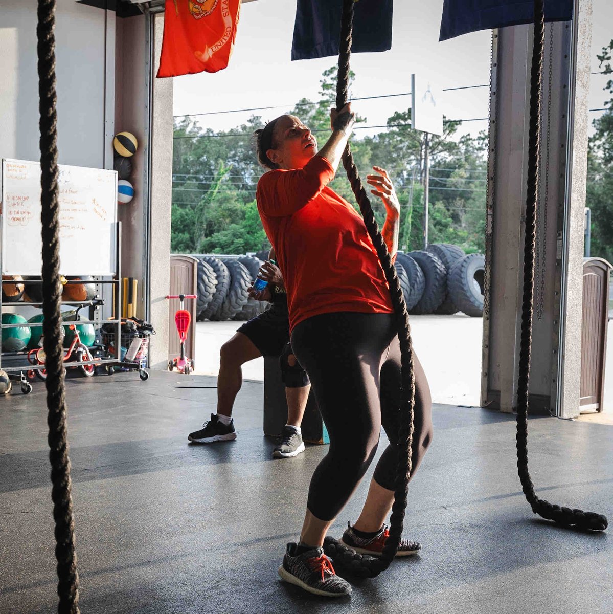 Rope pulls aren't just a workout, they're a testament to strength and determination. 💪🔥 

#RopePulls #CrossFitDeLand #BuildingAthletes #Exercise #WestVolusiaWellness #DeLand #Fitness #Gym