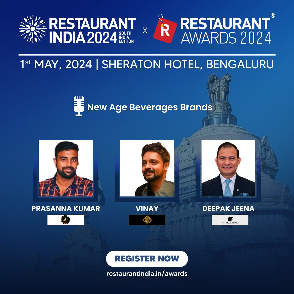 We're honored to welcome industry leaders who will be sharing their insights on New Age Beverages Brands at the Restaurant India 2024 South India Edition 1st May 2024, Hotel Sheraton Grand, Brigade Gateway, Bengaluru Register Now: bit.ly/3JzTegO #RA2024 #F&B #Indsutry