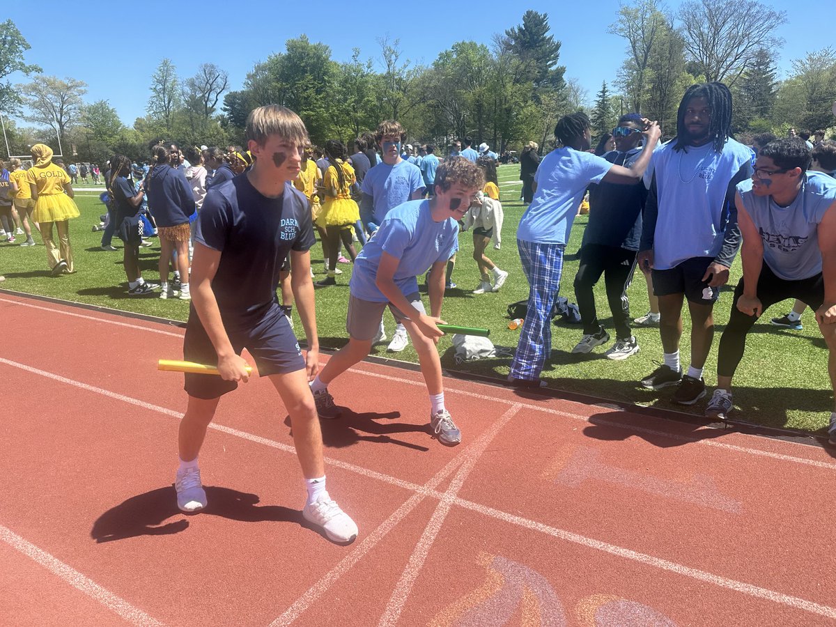 “Toeing the line” at Blue & Blue Day! ⁦⁦@schacademy⁩