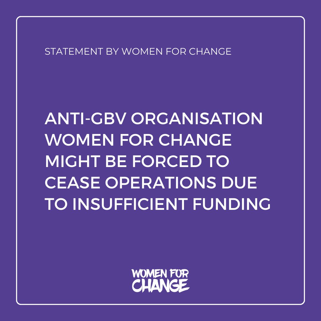 Urgent Call For Funding ⚠️ GBVF remains a pressing issue in our country, and for years, Women For Change has been at the forefront of advocating and raising awareness to end this deep-rooted issue. The organisation has experienced massive growth in the past 18 months but has not…