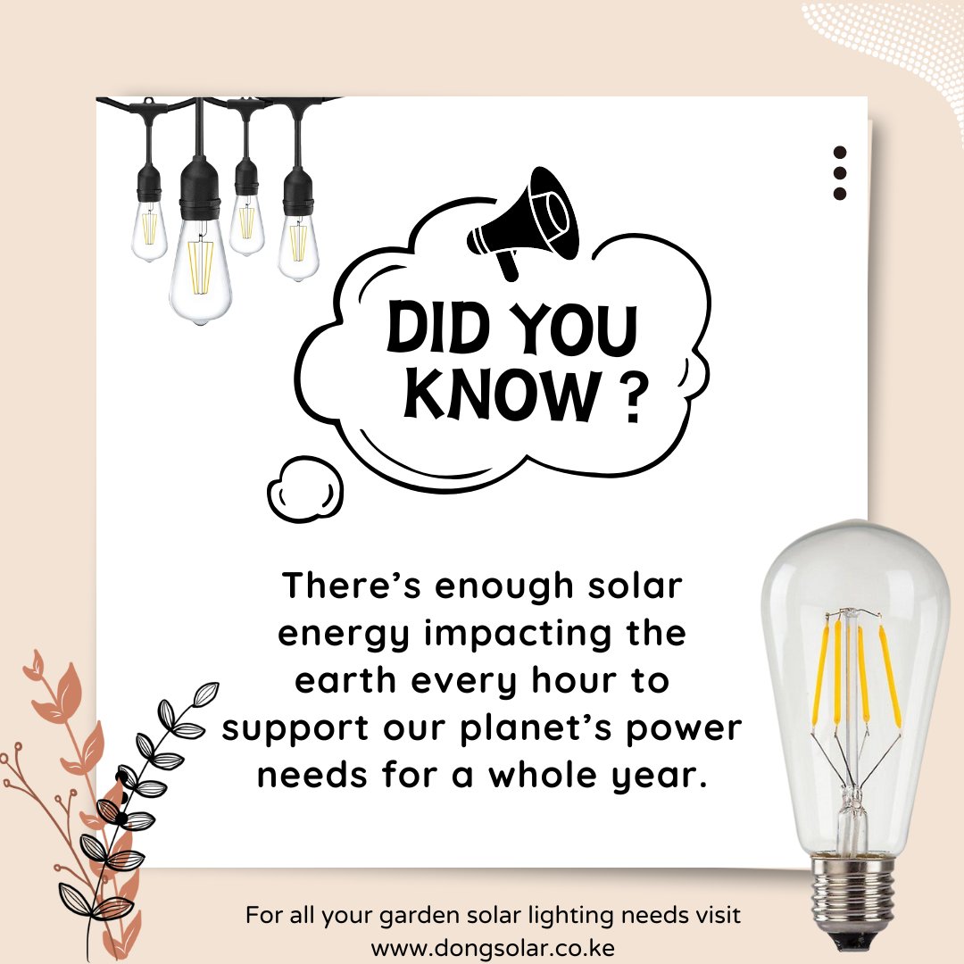 Most energy comes from the sun🌞 and it’s time to take advantage. Don't be left behind.

#solarenergy #solarlights #dongsolar #outdoorlights #gardenlights