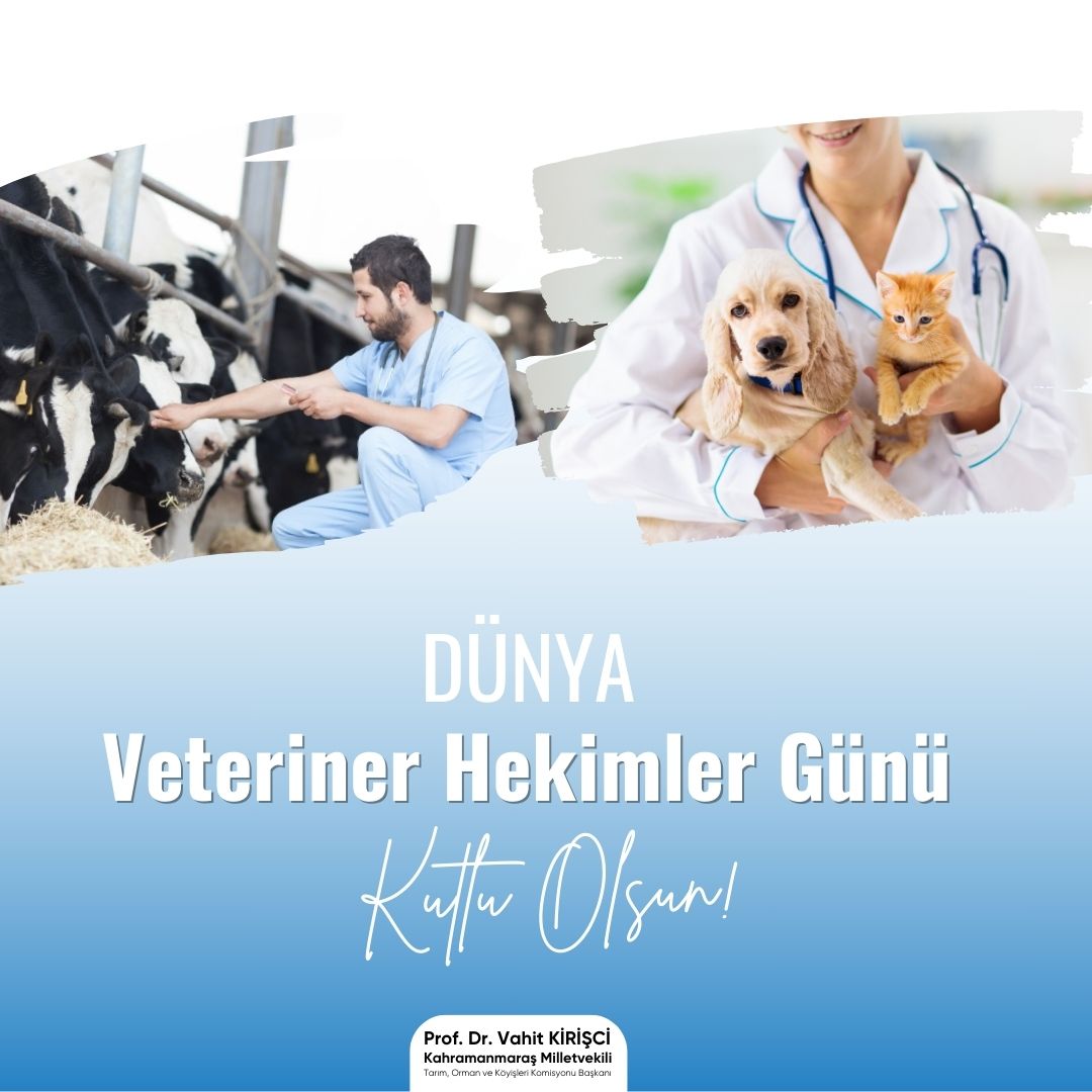 Hayvan sağlığı ve halk sağlığının korunması için büyük bir fedakarlık ve özveriyle çalışarak önemli bir görev üstlenen veteriner hekimlerimizin, “Dünya Veteriner Hekimler Günü”nü gönülden kutluyor, çalışmalarında başarılar diliyorum.