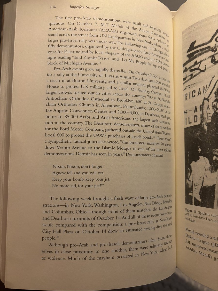 Arash Azizi آرش عزیزی (@arash_tehran) on Twitter photo In 1973, too, there were both pro-Arab and pro-Israeli demonstrations in the US, although circumstances differed greatly.
From <a href="/salimyaqub63/">Salim Yaqub</a> ‘s excellent IMPERFECT STRANGERS In 1973, too, there were both pro-Arab and pro-Israeli demonstrations in the US, although circumstances differed greatly.
From <a href="/salimyaqub63/">Salim Yaqub</a> ‘s excellent IMPERFECT STRANGERS