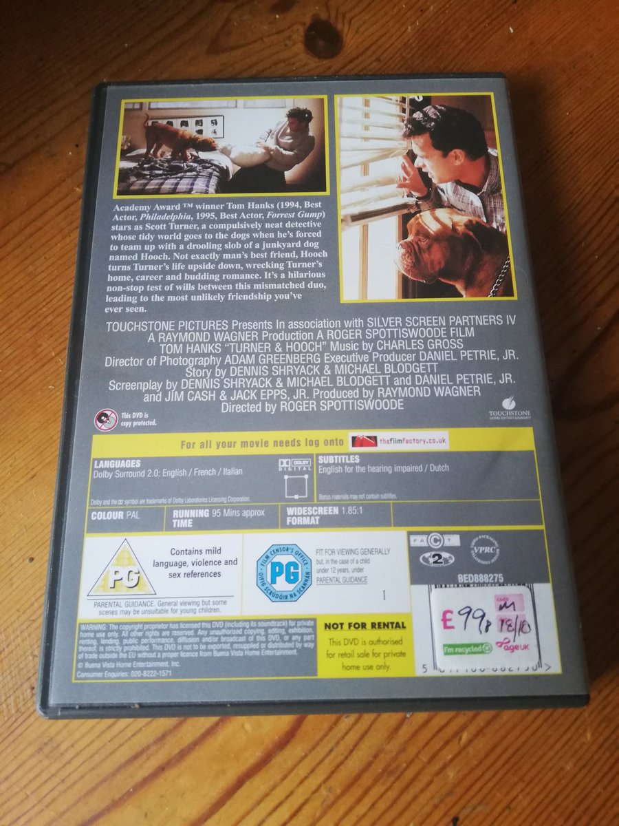 Films watched this year: 114 #yearofmovies #dvd #dvdcollection #turnerandhooch #tomhanks #marewinningham #craigtnelson #reginaldveljohnson #scottpaulin #jcquinn #beasley #comedy #drama #crime #thriller #rogerspottiswoode