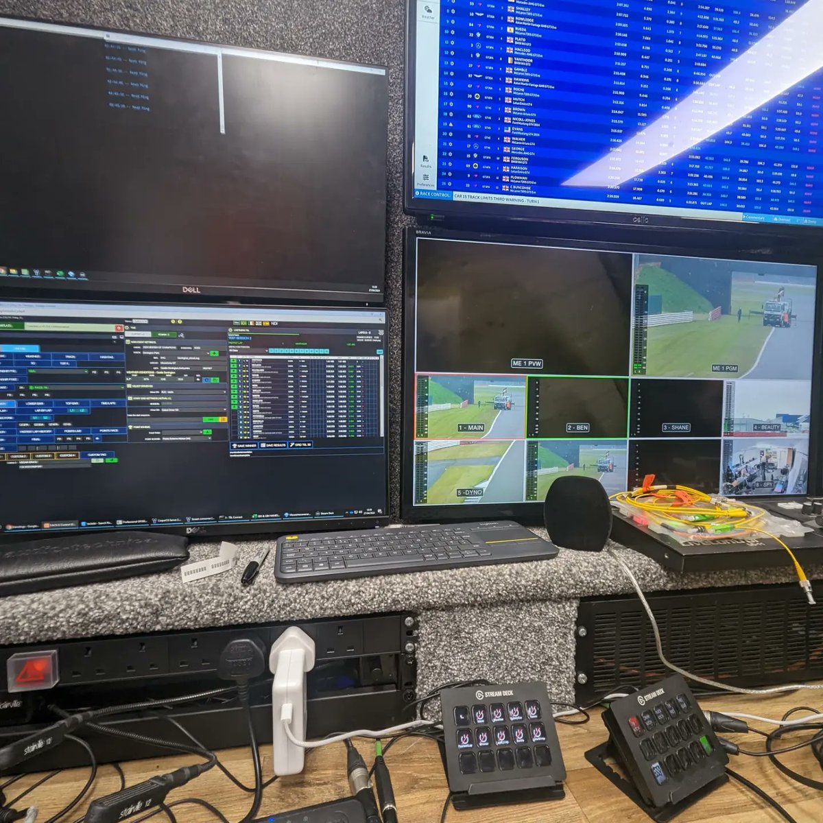 KadanComputers's tweet photo. It's Silverstone time for #GB3 and #GB4 should be an exciting weekend with the weather forecasted #racing #singleseater #ob #livebroadcast #graphicsoperator #elgato #streamdeck https://t.co/Gp2JPsxkaN