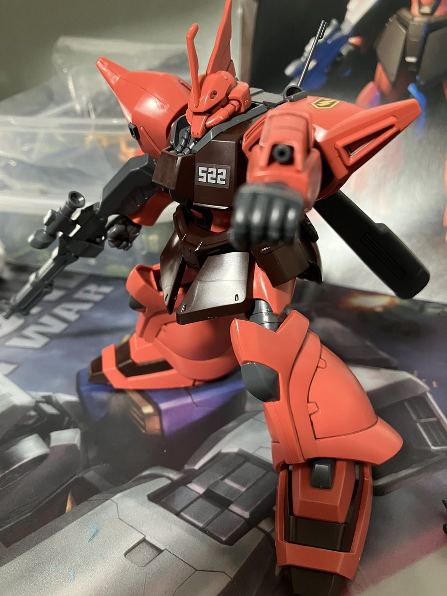 完成ゲルググJ✨
やべぇかっけぇ( *°∀°* )
 #ガンプラの画像を貼るとRTされると聞いて  #ガンプラ