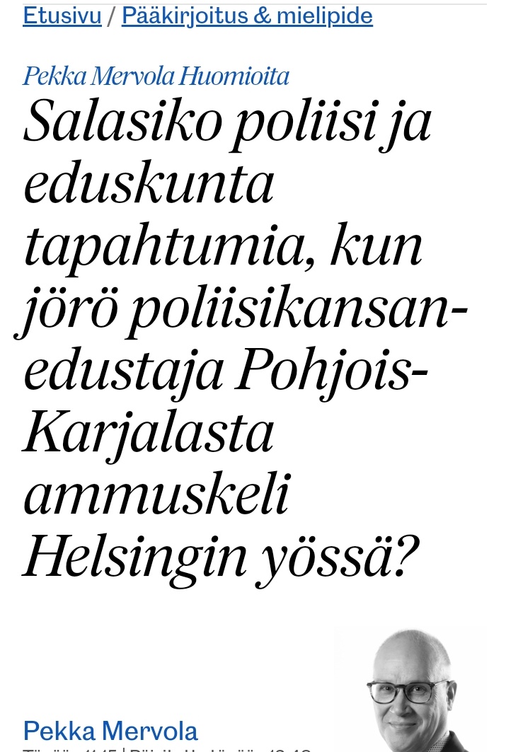 'Tapauksessa olisi todella odottanut, että kansanedustajan rikosepäilystä olisi tiedotettu heti perjantaina aamupäivällä. Tässä eduskunnan ja poliisin on syytä ottaa oppia. Nyt ylle lankeaa ikävä varjo salailusta. Se ei sovi avoimeen demokratiaan' #orpo 

ksml.fi/paakirjoitus-m…