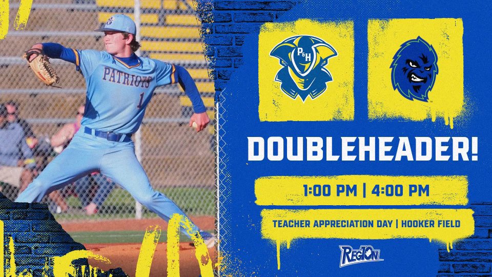 Let’s do it one more time from Hooker Field this season. Pats final home series will start at 1:00pm Its Teacher Appreciation Day at the Park! All teachers will receive free admission Tune in to The Voice of Pats Baseball @ConnorAkeman on @PHCCAthletics Facebook page #PHamily