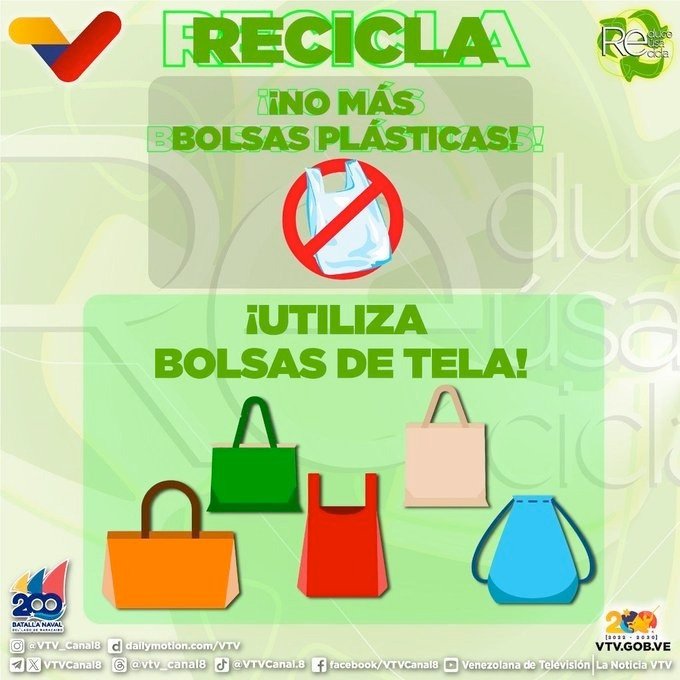 #CuidaElAmbiente🌎| Las bolsas plásticas son de poco uso, y como desecho tardan miles de años en descomponerse❌ #27Abr