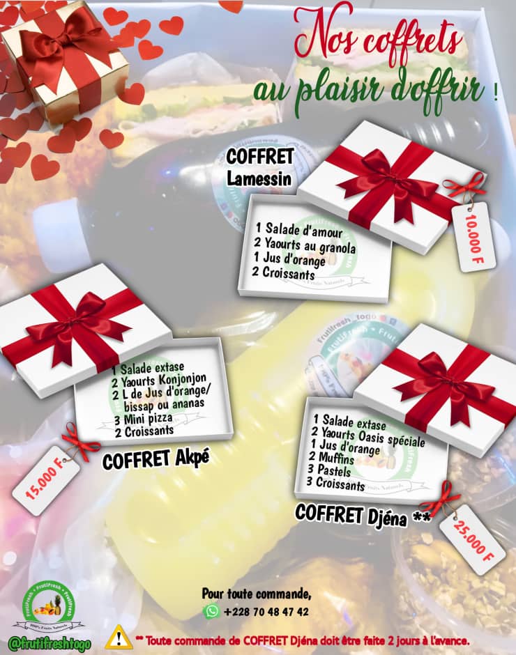 En ce jour spécial, nous sommes ouverts et prêts à vous accueillir avec votre famille, amis ou proches. Merci de nous visiter ou commandez nos différents packs.👇🏿 ☎️70 48 47 42 /70 91 04 04 2/2 #TgTwittos #BonPlan