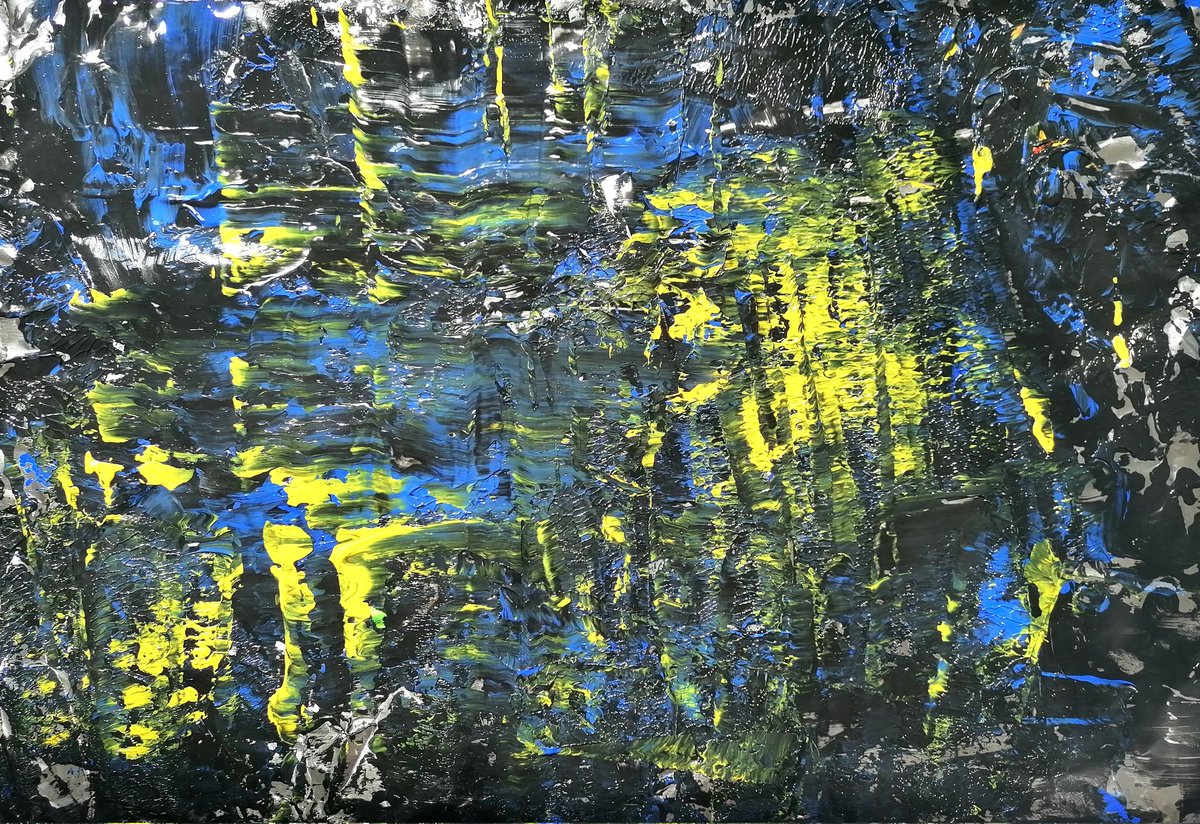 "... denn irgendwo brennt noch ein Lichtlein."
Acryl auf Alu