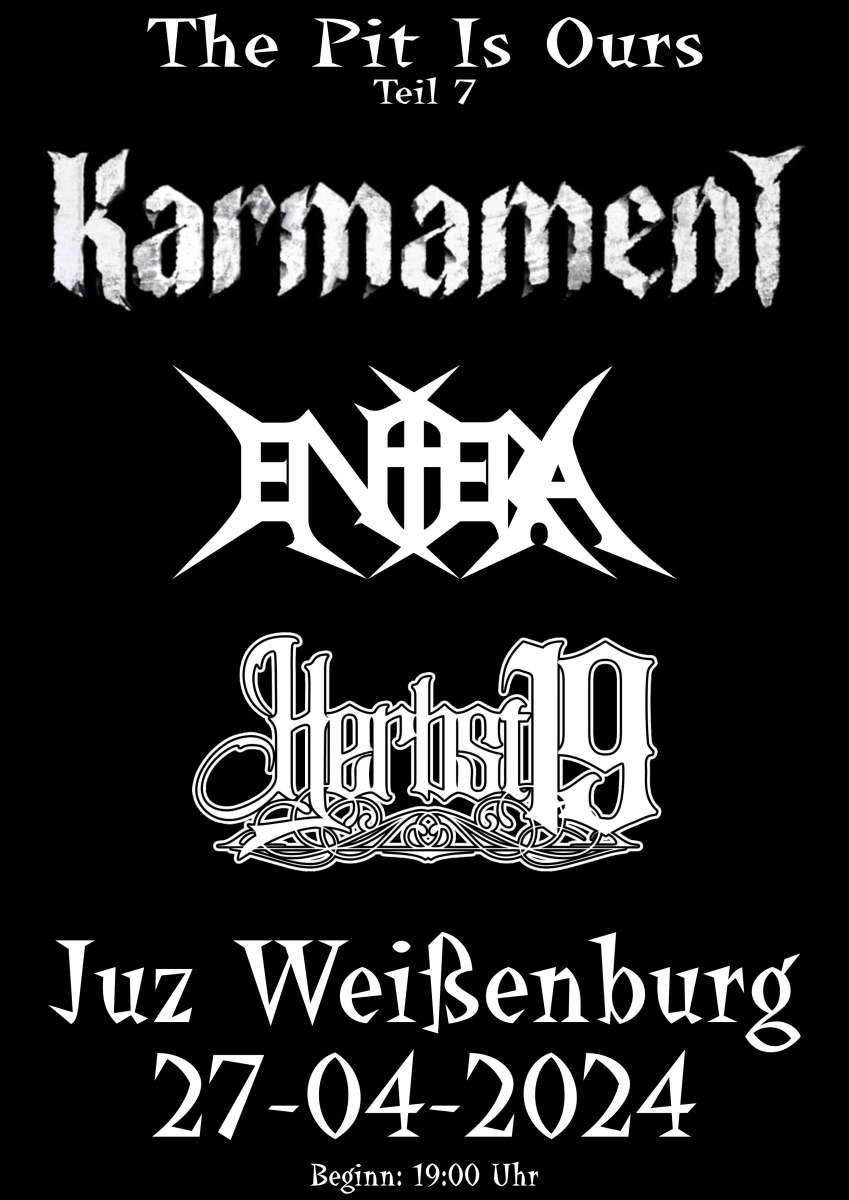 Heute spielen ich mit meiner Thrash Band Entera im Juz Weißenburg.
#thrashmetal #metalgig #metalkonzert #metalveranstaltung #livebands