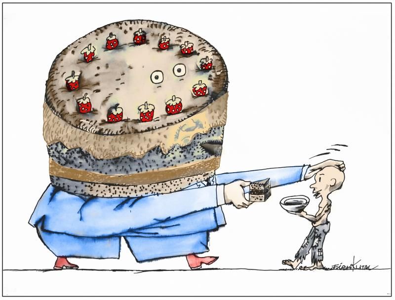 Humanitarian. Cartoon by @firuzkutal: buff.ly/3WnBSeJ #helping #humanitarian #inequality