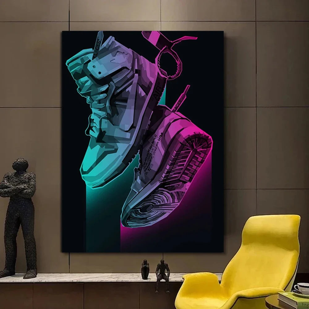 🎨👟 Bringing street vibes to your space! Check out our latest graffiti sneakers wall art poster. 🖼️✨ Dive into a world where creativity meets urban flair. Get ready to elevate your decor game! #GraffitiArt #SneakerCulture #UrbanStyle #fyp #homemakerscollective