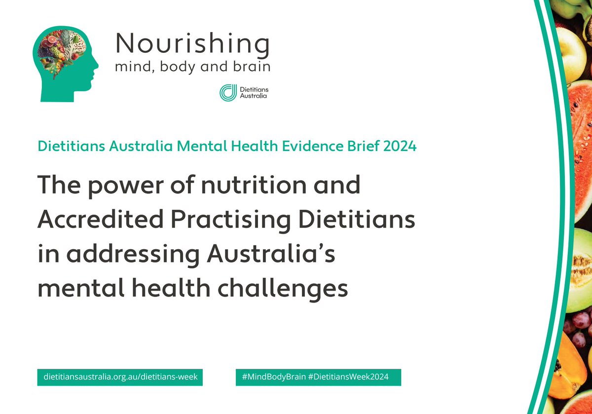 Our colleagues at Dietitians Australia have released its new Mental Health Evidence brief as part of Dietitians Week in Australia this week. Download here▶ dietitiansaustralia.org.au/sites/default/… dietitiansaustralia.org.au/sites/default/…