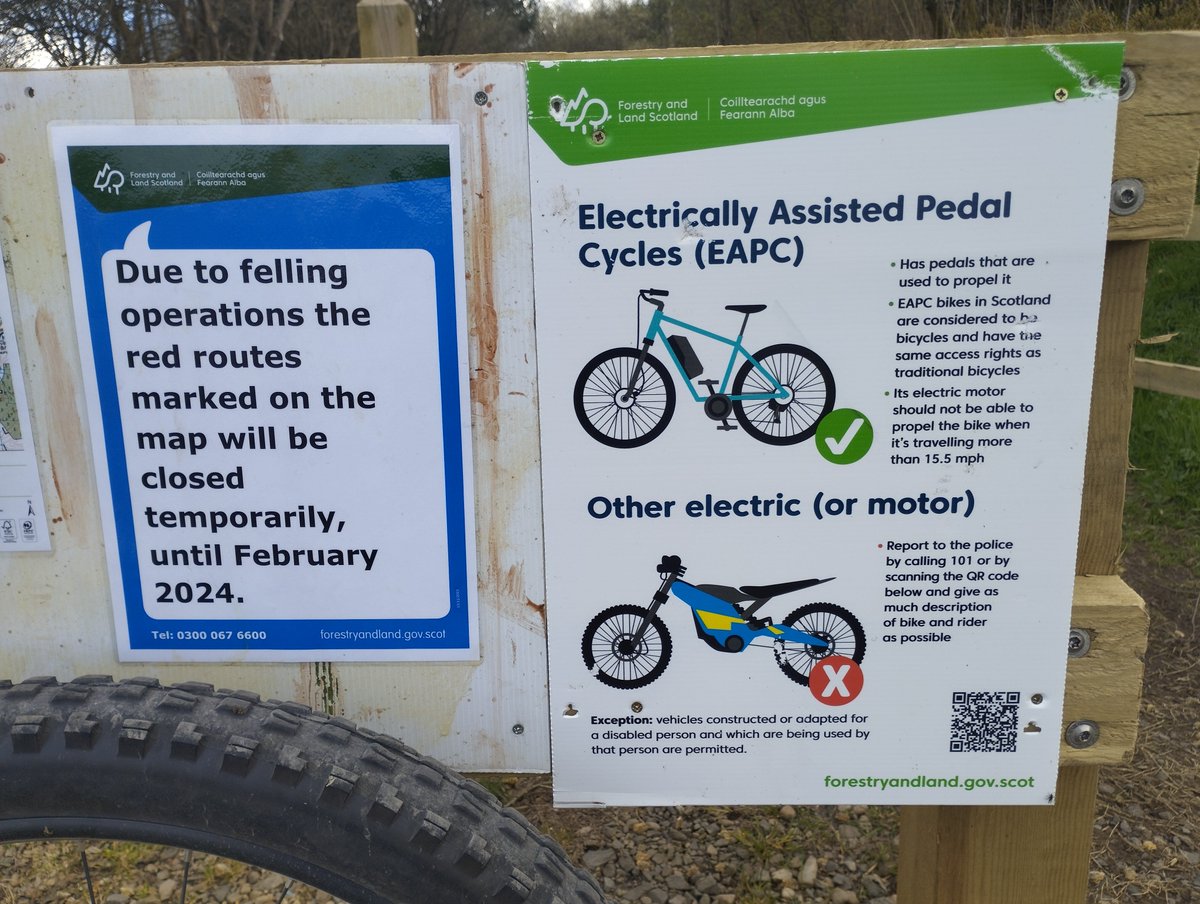Almost forgot, I saw this sign at the entry to the forestry place I was at yesterday, really good to see them trying to educate on the difference between an ebike and a motorised bike. Shouldn't be necessary but it really is.