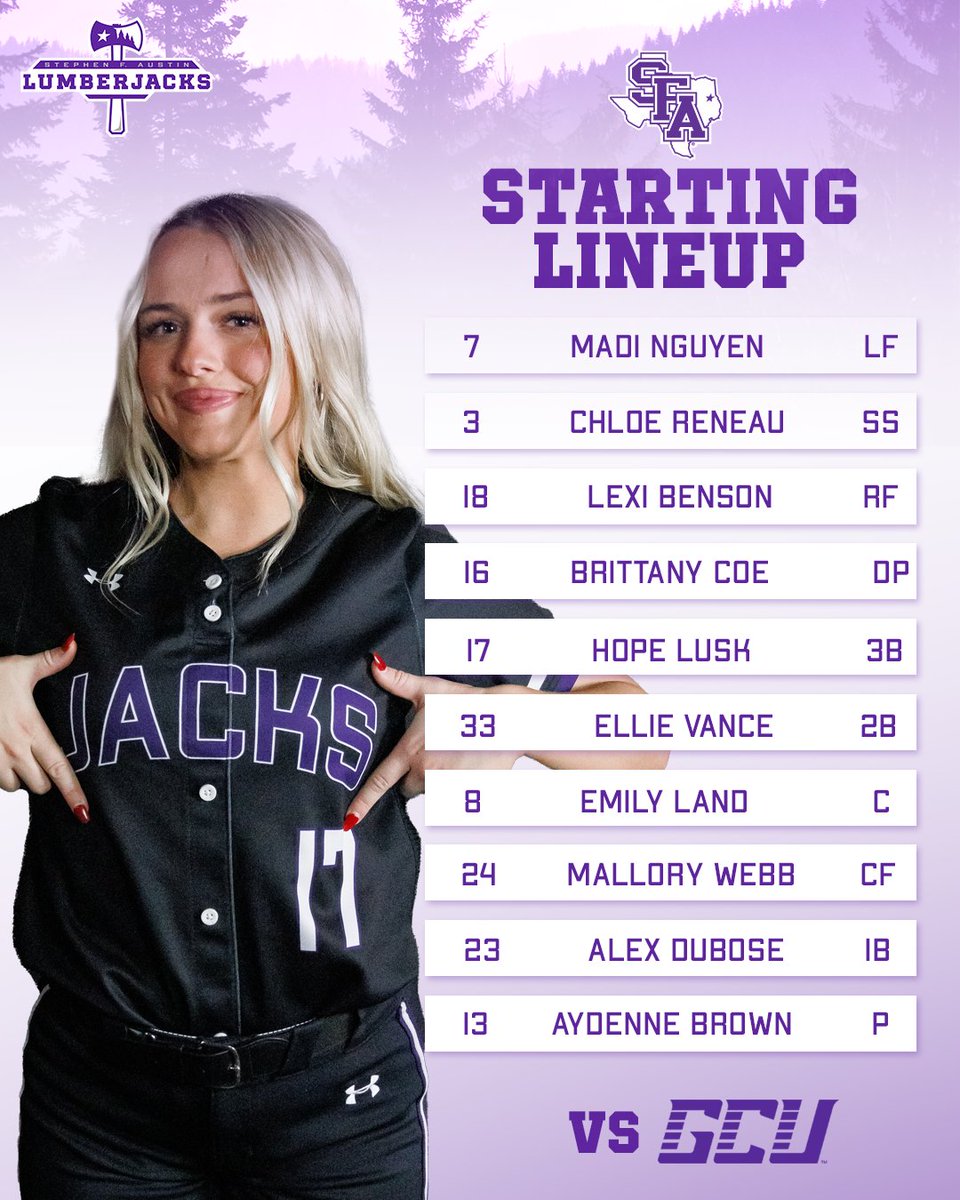 Starting Lineup vs GCU #AxeEm x #RaiseTheAxe