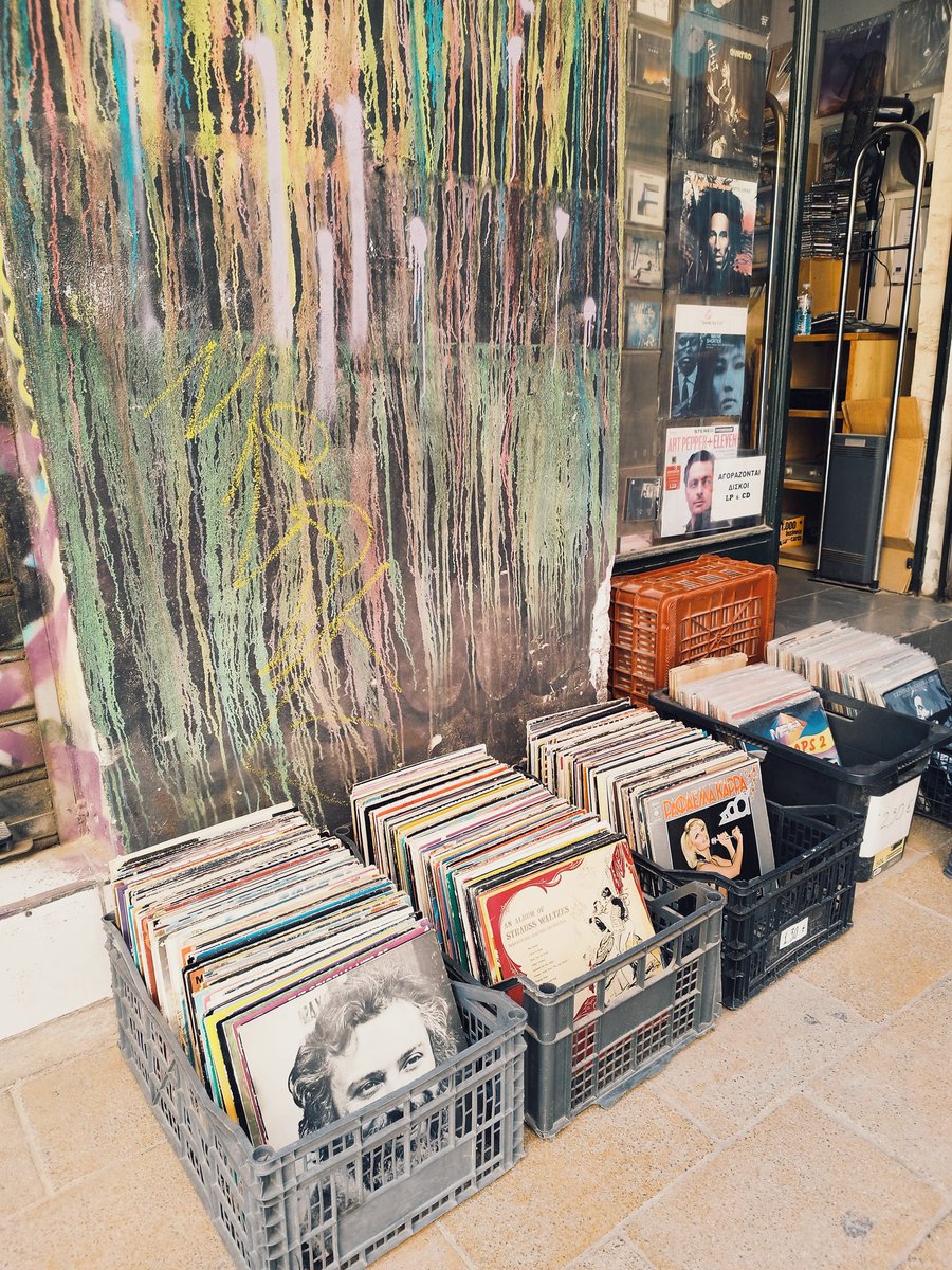 Record Shopping Ritual🎶🎧 My Best Place in Athens!☀️ #RecordStore #Vinyl #cd #musicvibes #SaturdayMood