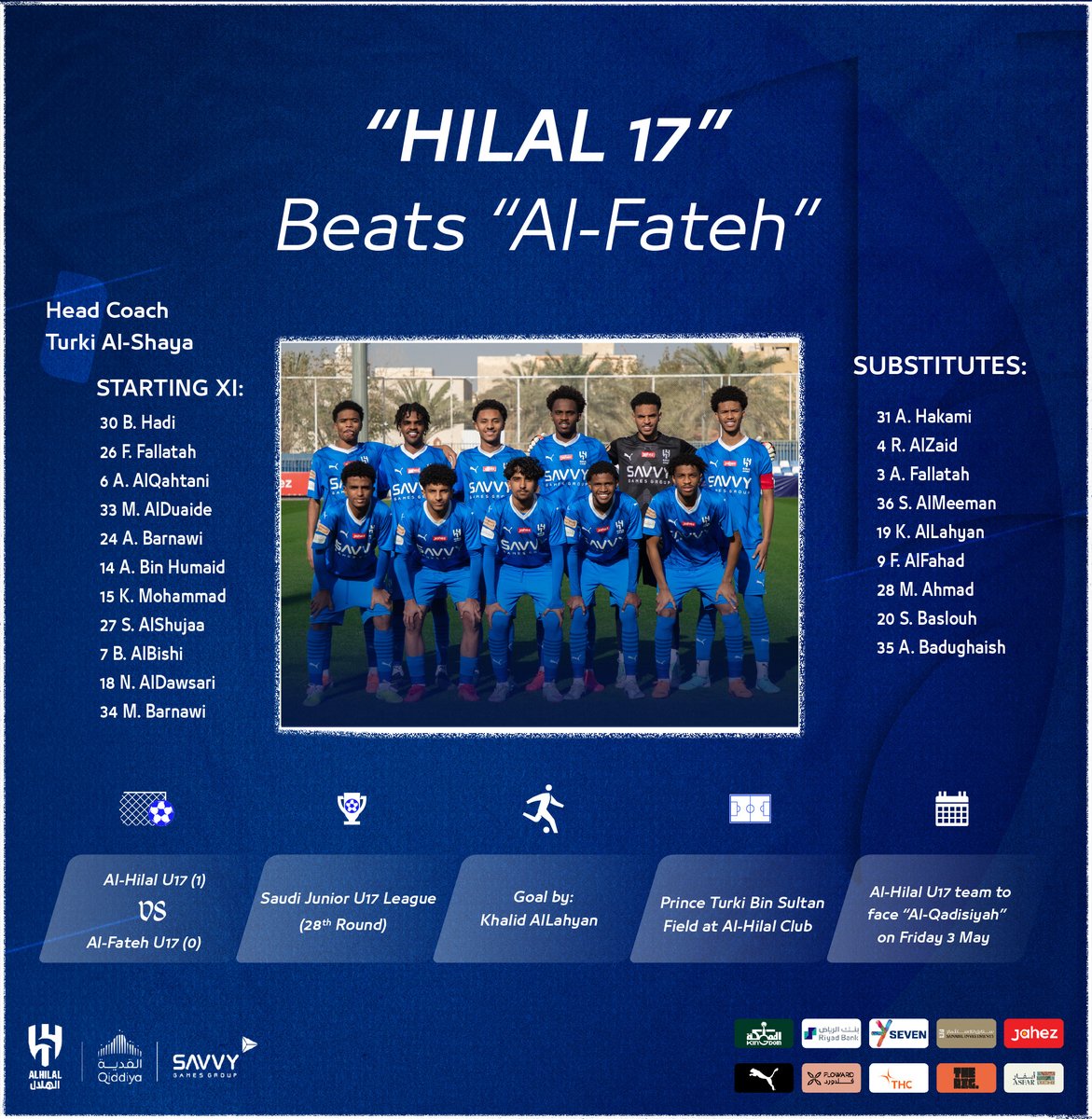 📃“Hilal 17” Beats “Al-Fateh” ⚽️💙 #AlHilal