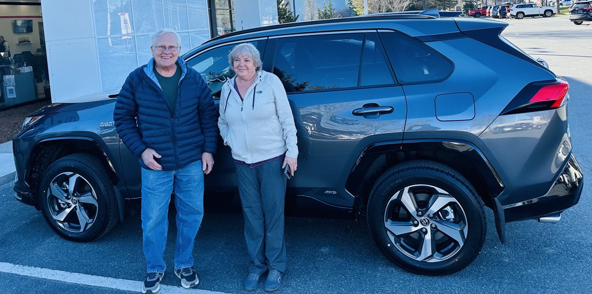 Happy #NewCarDay to the Greniers! Janet and Allain brought home this awesome new @Toyota RAV4 Prime, thanks to some help from Dipak Niroula - Congrats!

Learn more about Dipak & check out his reviews on @DealerRater: bit.ly/3KKr1og

#Toyota #LetsGoPlaces #RAV4