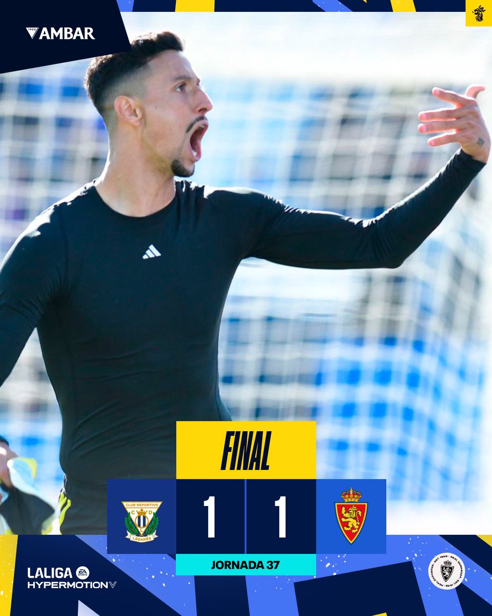 🔚 𝗙𝗜𝗡𝗔𝗔𝗔𝗟

➕1️⃣ Sumamos un punto en Butarque

🙌 ¡Gran trabajo, 𝗘𝗤𝗨𝗜𝗣𝗢!

#LeganesRealZaragoza
#DefendiendoAlLeón 🦁