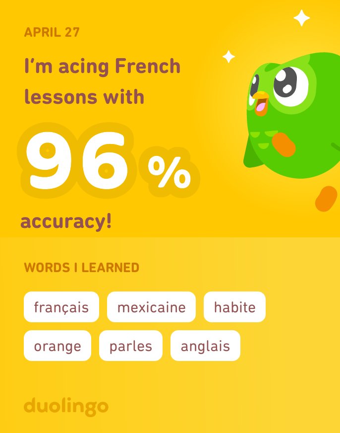 Still at it n pushing on ... #French #Duolingo