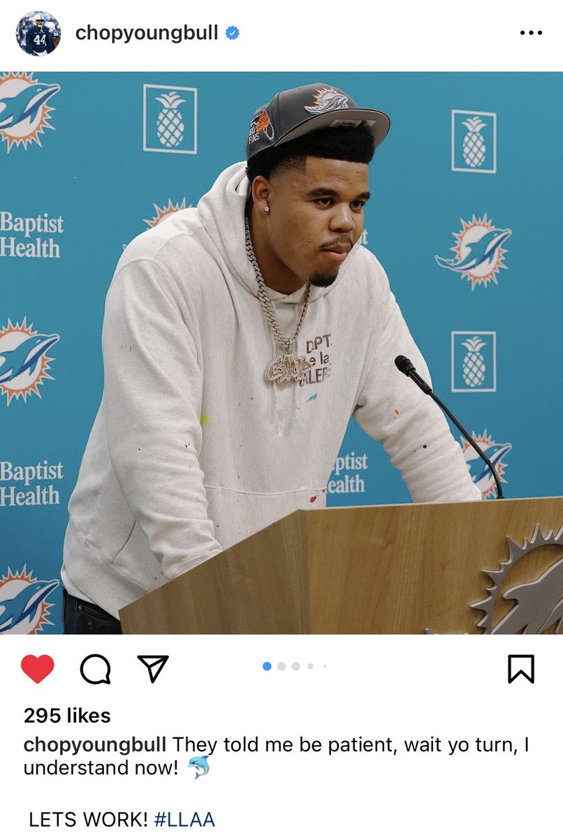 New Miami #Dolphins EDGE Chop Robinson is ready to begin his rookie season in the NFL. Here’s the first rounder’s latest Instagram post.