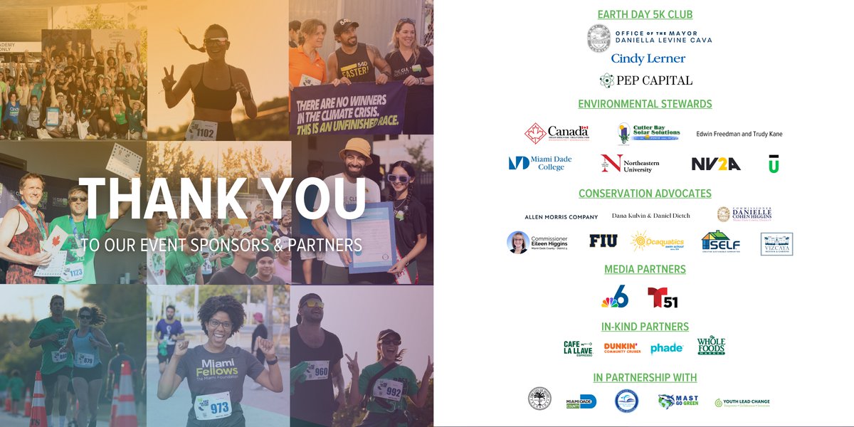 We would like to express our heartfelt gratitude to our generous sponsors and partners who supported our Race for our Future Earth Day 5K! Without your invaluable support, this community event dedicated to saving our shared home would not have been possible. 🌎✨ Your critical