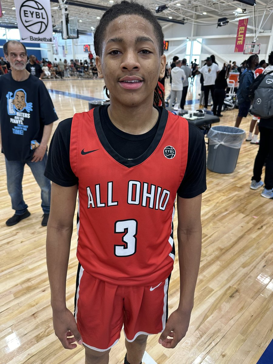 2026 King Kendrick (@_iamkingg) of @all_ohio is a lightning quick guard that got downhill consistently into the paint. Defenders had a tough time staying in front of the talented guard. Handful of offers already.