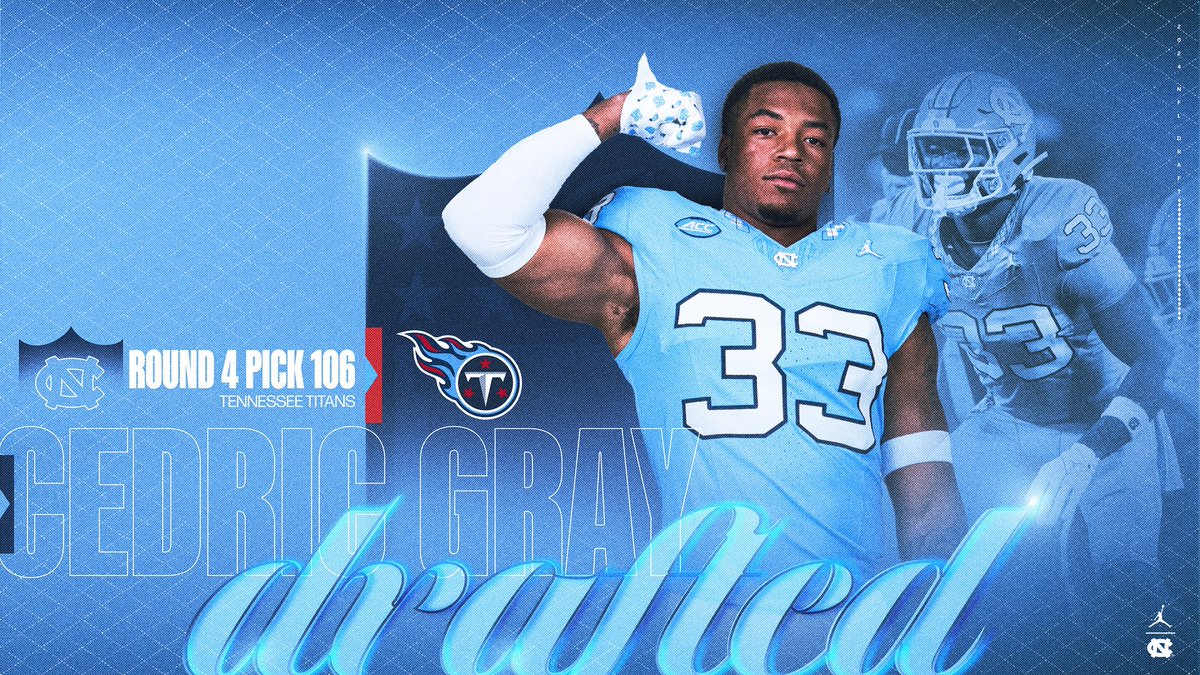 Chapel Hill ▶️ Tennessee Ced Gray is a Titan! #CarolinaFootball 🏈 #NFLDraft