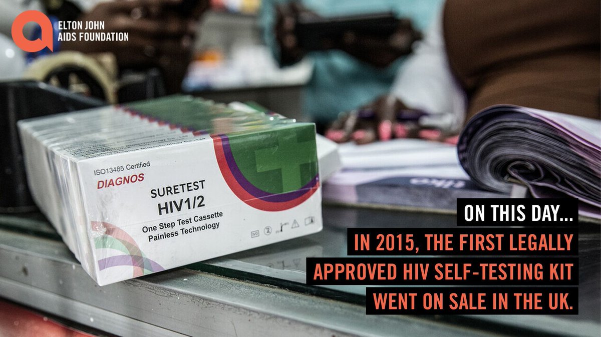 On this day in 2015, the first legally approved HIV self-testing kit went on sale in the UK, enabling people to test from the privacy of their own homes. In England today, there are an estimated 4,500 people living with undiagnosed HIV. This is your reminder to #GetTested.