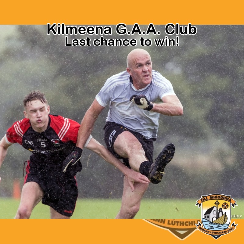 Play Online: kilmeenagaaclub.ie/lotto Thursday, 2nd May the Jackpot will be: € 4,550 Give us your support because together we are Kilmeena!