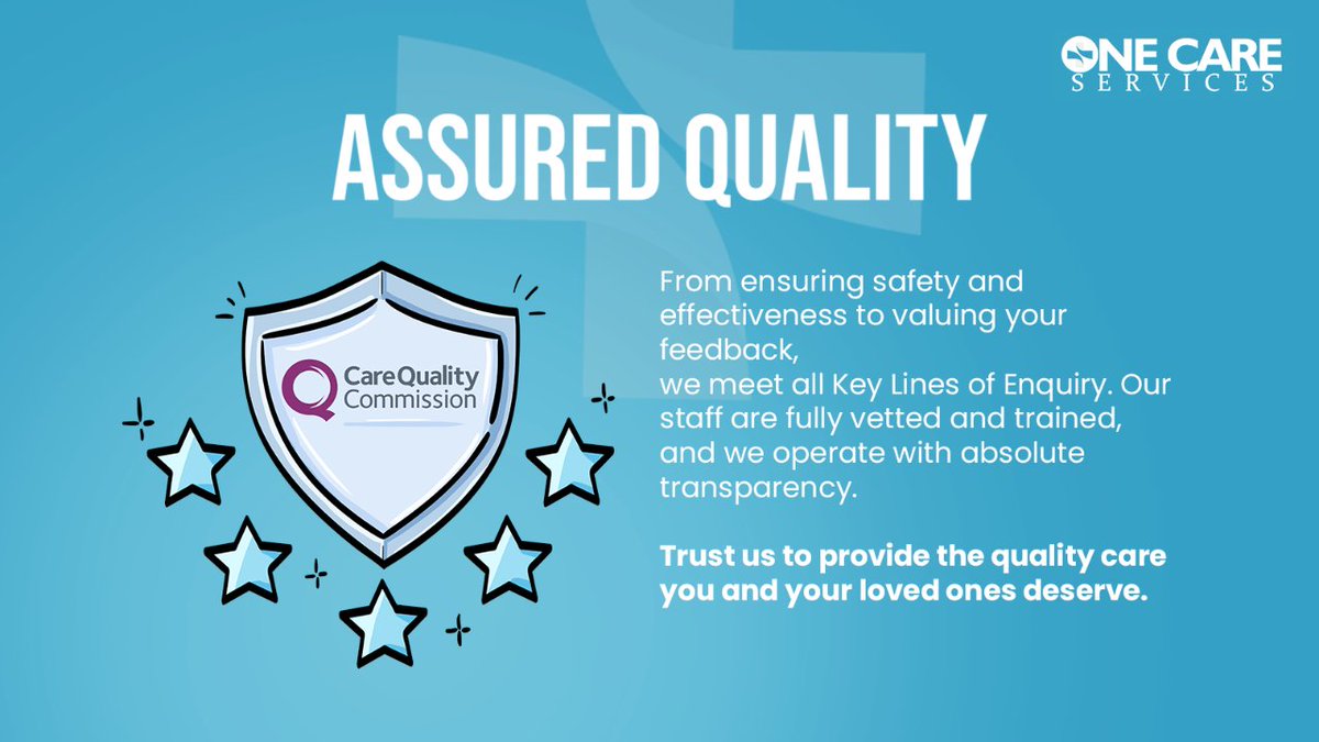 Peace of mind in every care moment. Being regulated by the Care Quality Commission means we’re dedicated to trustworthy care. 🌟🏡 #CQCRegulated #Homecareuk #Healthandsocialcare