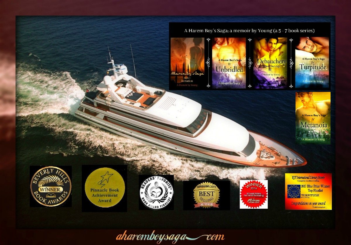 Nothing comes sailing by itself. A Harem Boy’s Saga; a memoir by Young (a 5-book series) amzn.to/1FMlHVY is a sensually captivating autobiography about a young man coming of age in a secret society & a male harem. #AuthorUproar #BookBoost