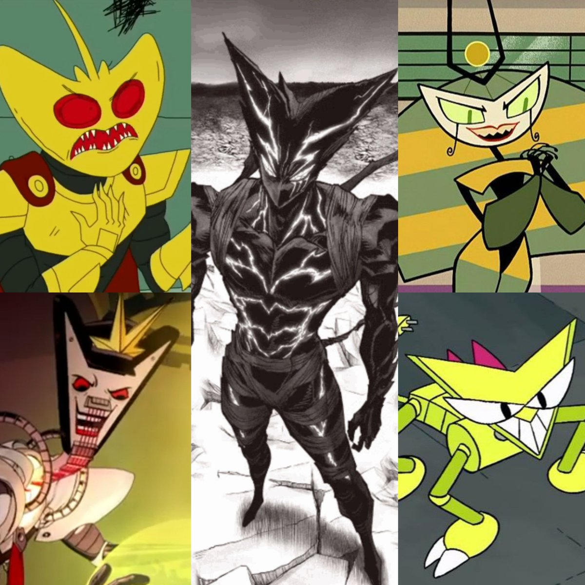 I love villains/antagonists whose face or head resembles a V, peak design

#ShredForce #Superjail #OnePunchMan #MLAATR #OkKO