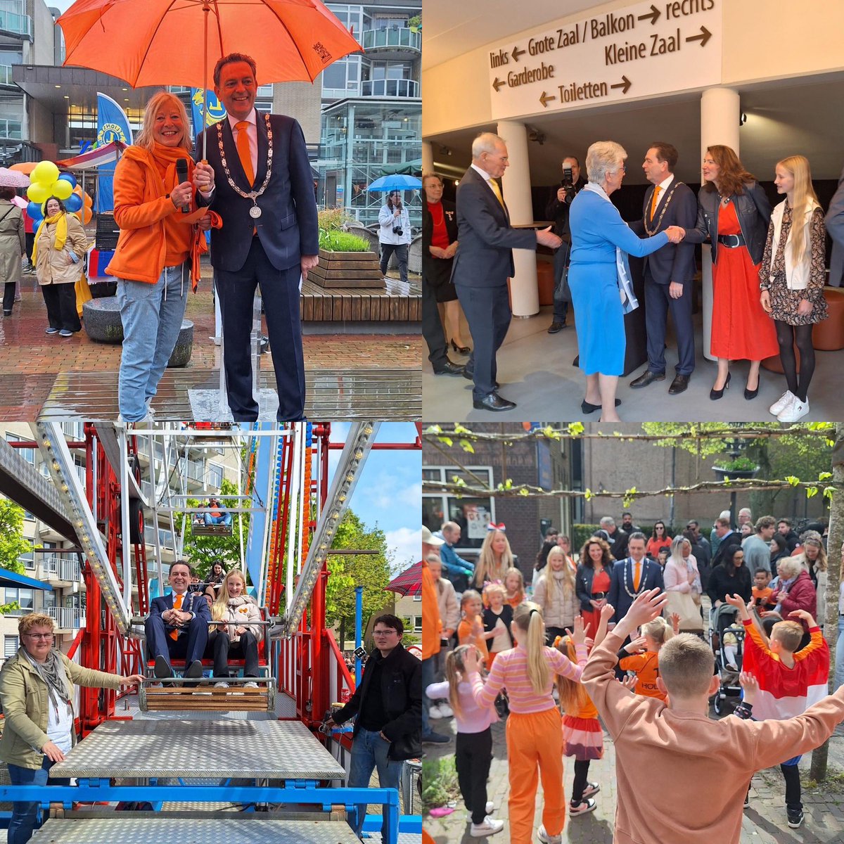 Koningsdag in Zoetermeer. Het begon met regen, maar daarna brak de zon door. Een fantastische dag met de Oranjeborrel en een rondgang over de vrijmarkt. Groot feest! Dank aan de organisatie en alle vrijwilligers👍