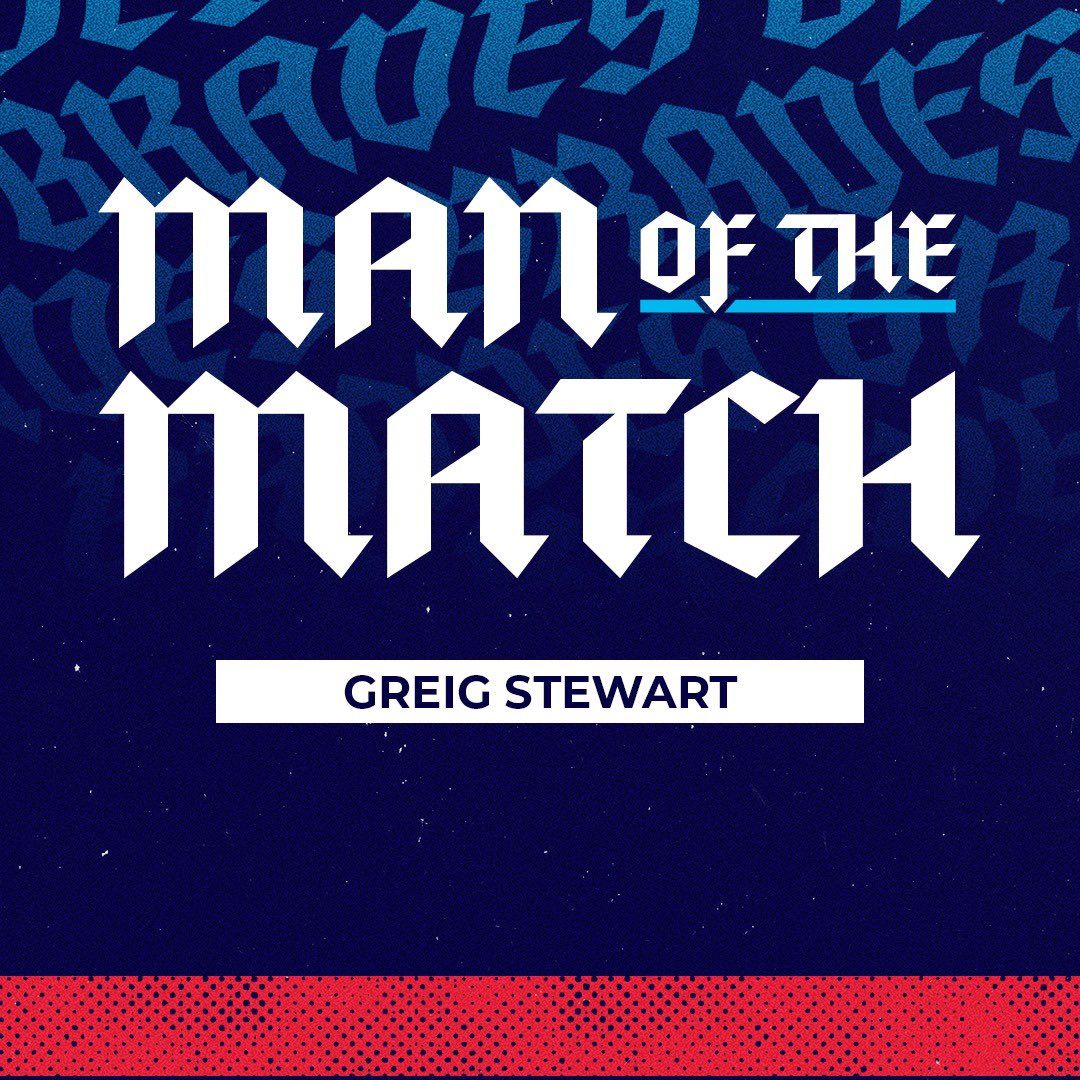 🙌 Back into midfield like he’d never been away… Greig Stewart is today’s man of the match 👏 #FearNone