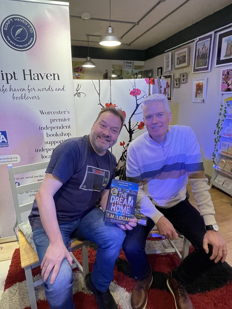 Spent a fantastic afternoon with one of my favourite authors @TMLoganAuthor at the @scripthavenltd. #CrimeFiction #WritingCommunity