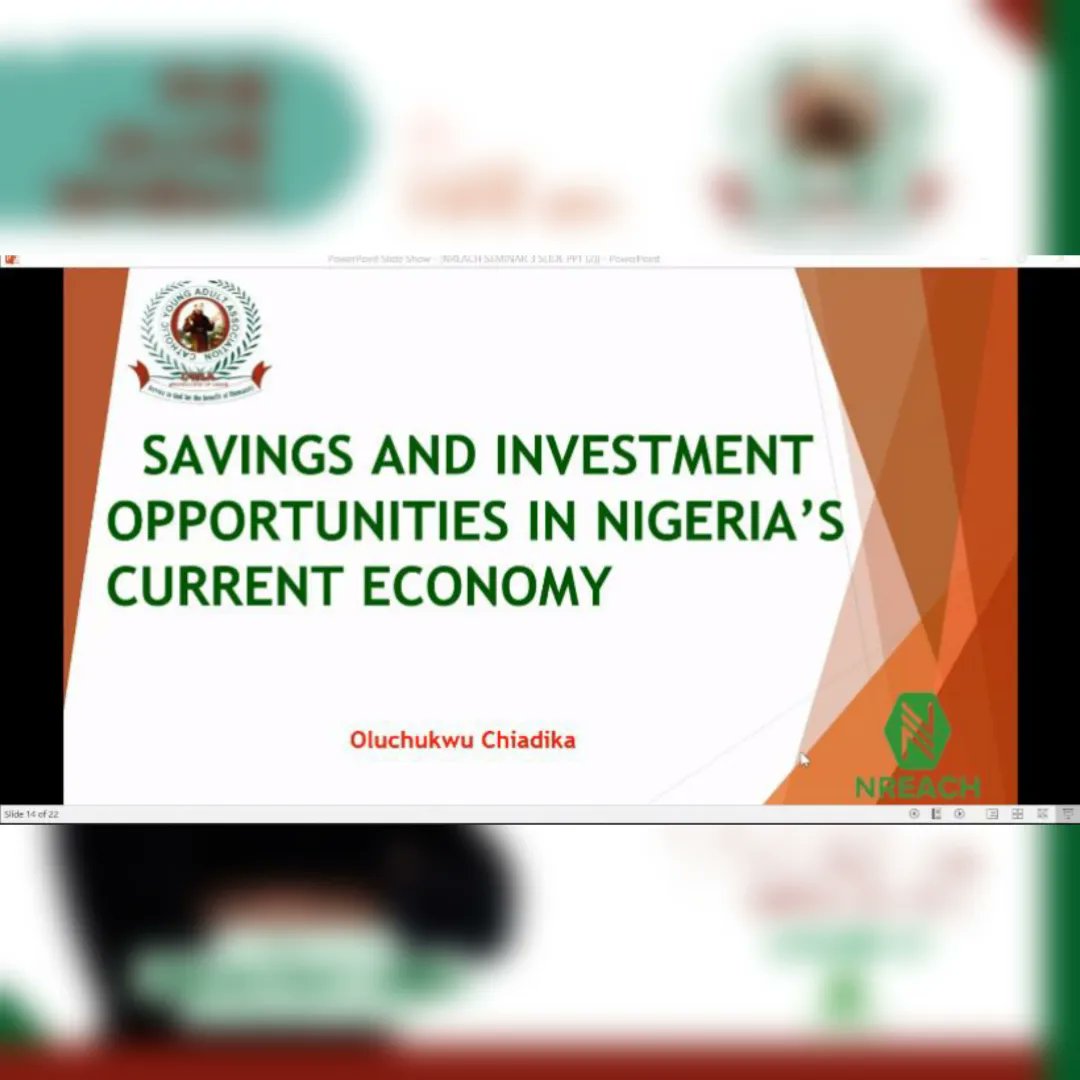 nreachnigeria's tweet photo. Savings and Investments Opportunities in Nigeria's Current Economy" our 1st Webinar in the year 27th April 2024.

Thank you for joining the session.

#webinar #seminar #seminaronline #NREACH #NreachNigeria #savings #investment #nigeria #economy https://t.co/viDnxDbEVS
