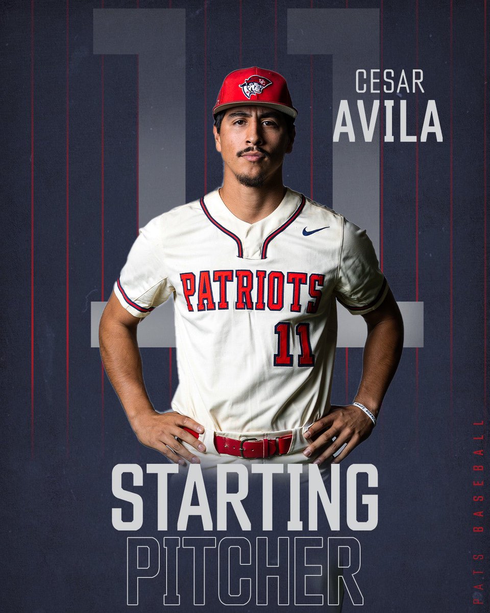 Cesar will start the day off on the mound for the Pats! #OneBigTeam