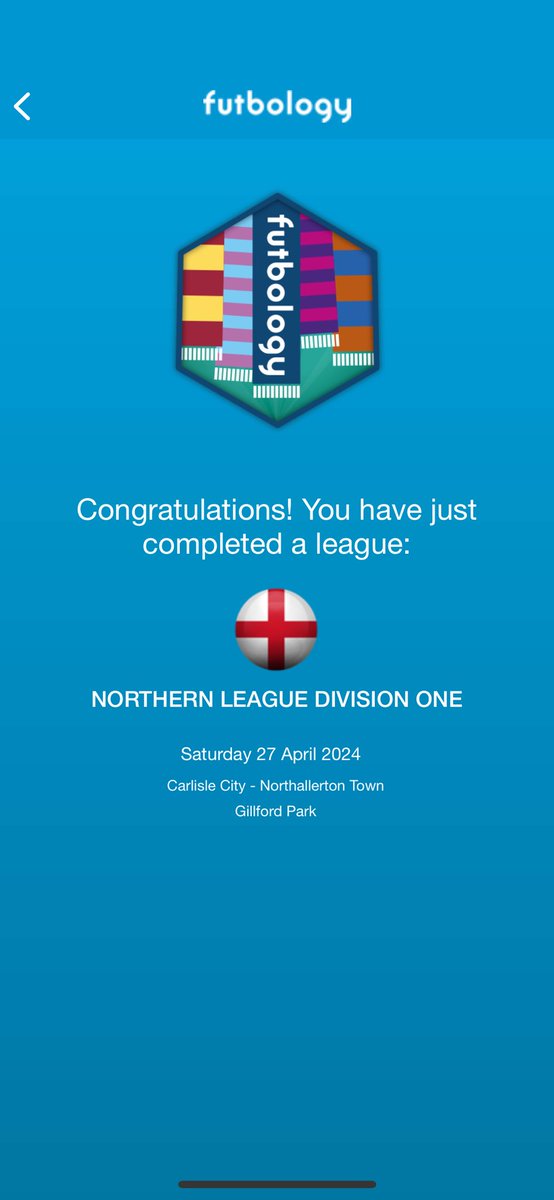 📆Saturday April 27 2024 ⏰15:00 🧮Game 169 23/24 🏟Three Rivers Health & Consultancy Stadium #1109 ⚽️@CarlisleCityFC 3-2 @NorthallertonFC 🏆Northern League Division 1 (20/20) 🎟️£5 👥105 #groundhopping #leaguecompleted @theofficialnl