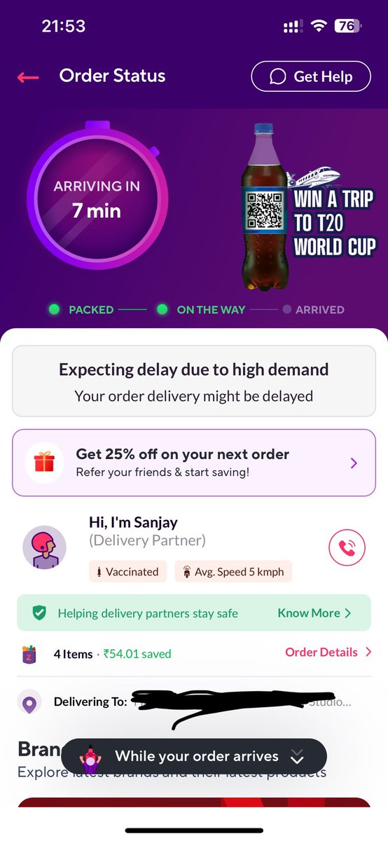 utkarshout's tweet photo. @ZeptoNow I plan to file a complaint with the CCPA for misleading advertising and unfair trade practices. @zeptocares advertised delivery time of 9 minutes is significantly different from the actual delivery time, which is consistently around 30 minutes. https://t.co/tiofYr3Upc