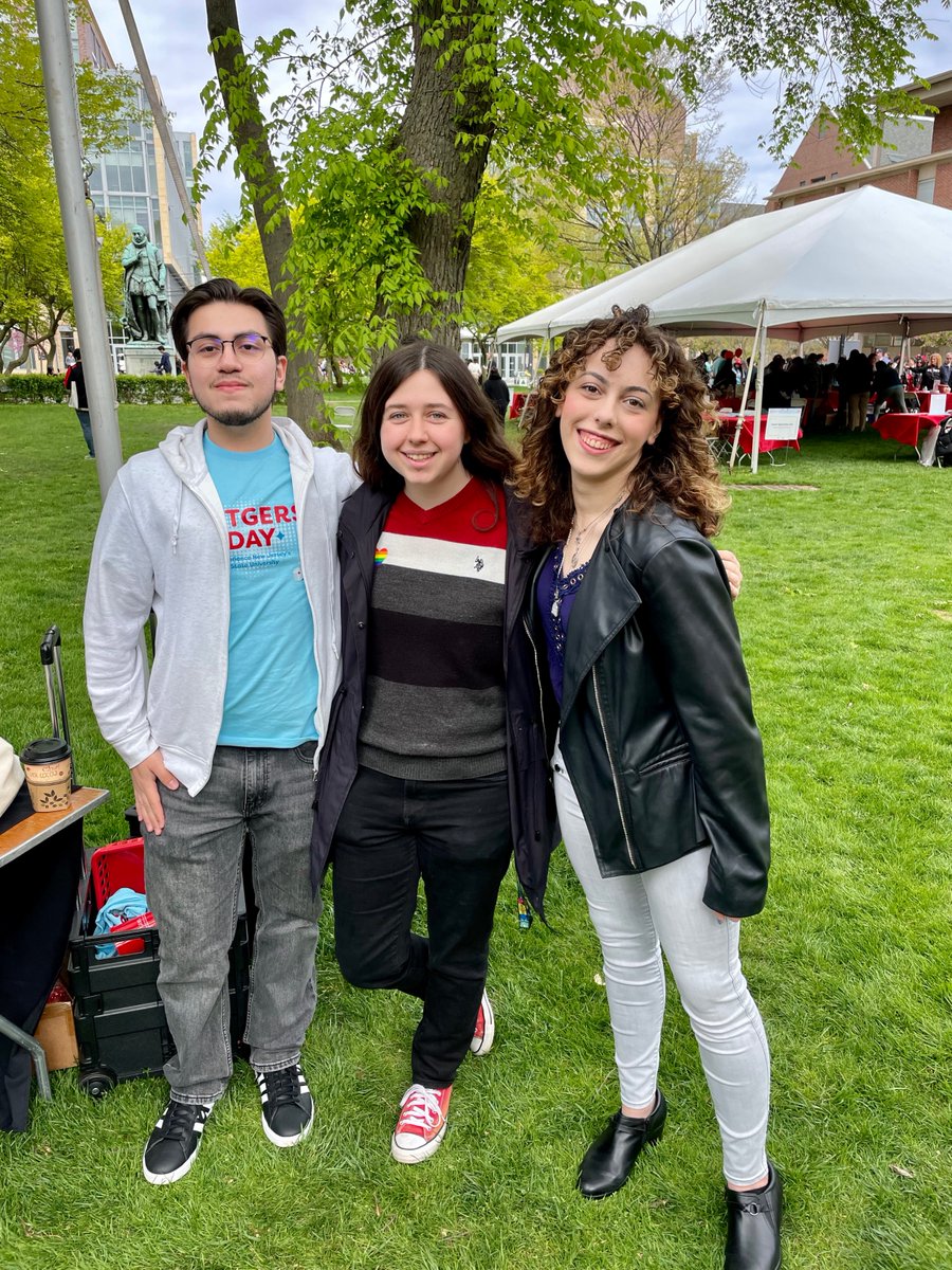 Some of our superstar RU History majors at Rutgers Day (Fabien, Michaela, and Samantha).