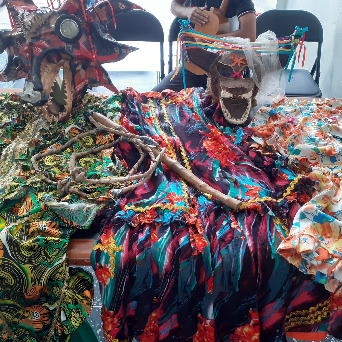 La Casa de la Cultura de Maracay,  recibió la visita de Los Diablos Danzantes de Corpus Christi de Ocumare  de la Costa,  Patrimonio Inmaterial de la Humanidad decretado por la UNESCO.  #Maracay  #PatrimonioDeLaHumanidad #Diablosdanzantes