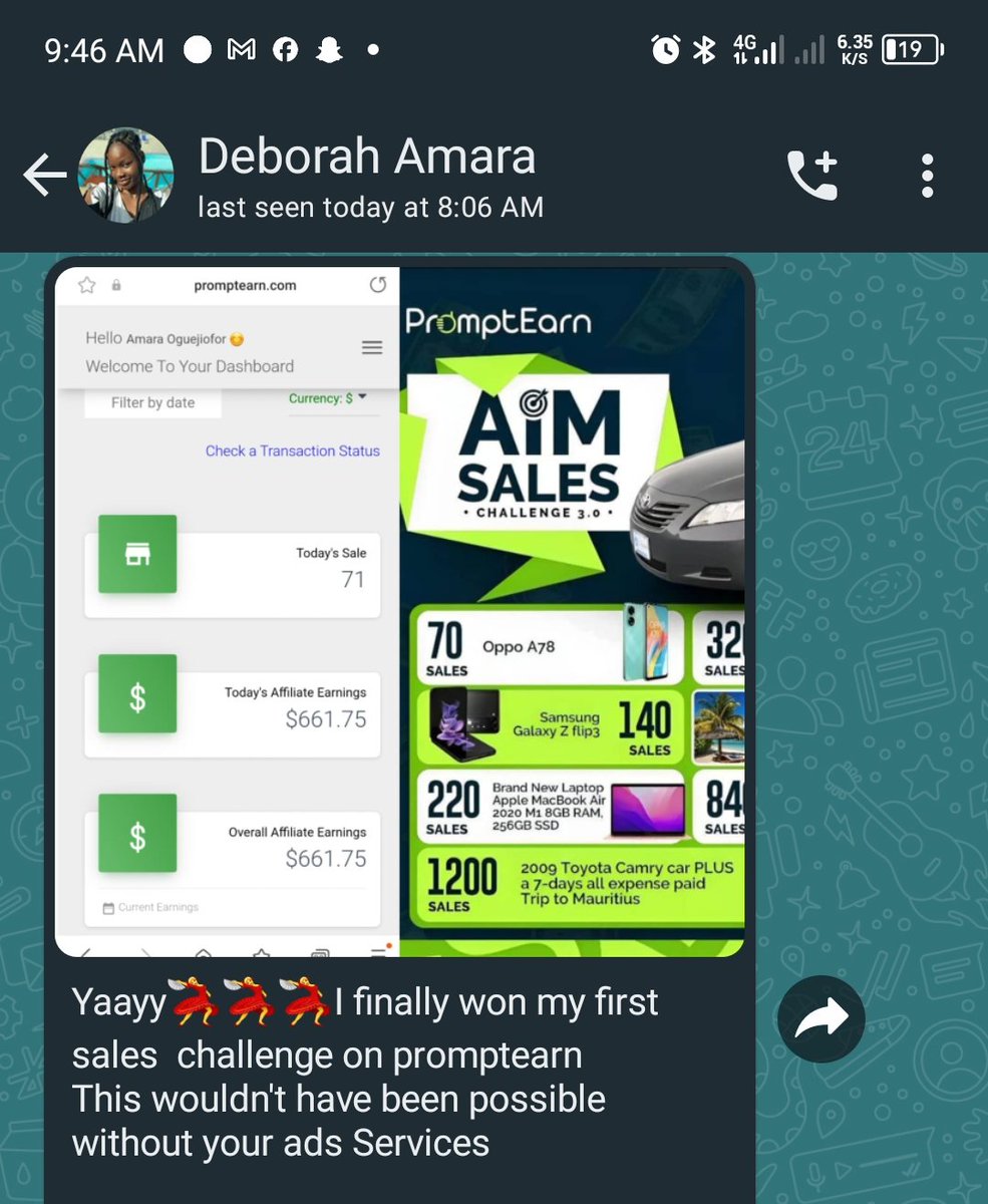 I woke up to a very amazing testimony from one of my clients @DeborahOguejio1 We were pursuing a 70 Sales Challenge I was generating Leads for her, She was doing the conversion Voila.... We hit the target yesterday Check out what she has to say 👇👇