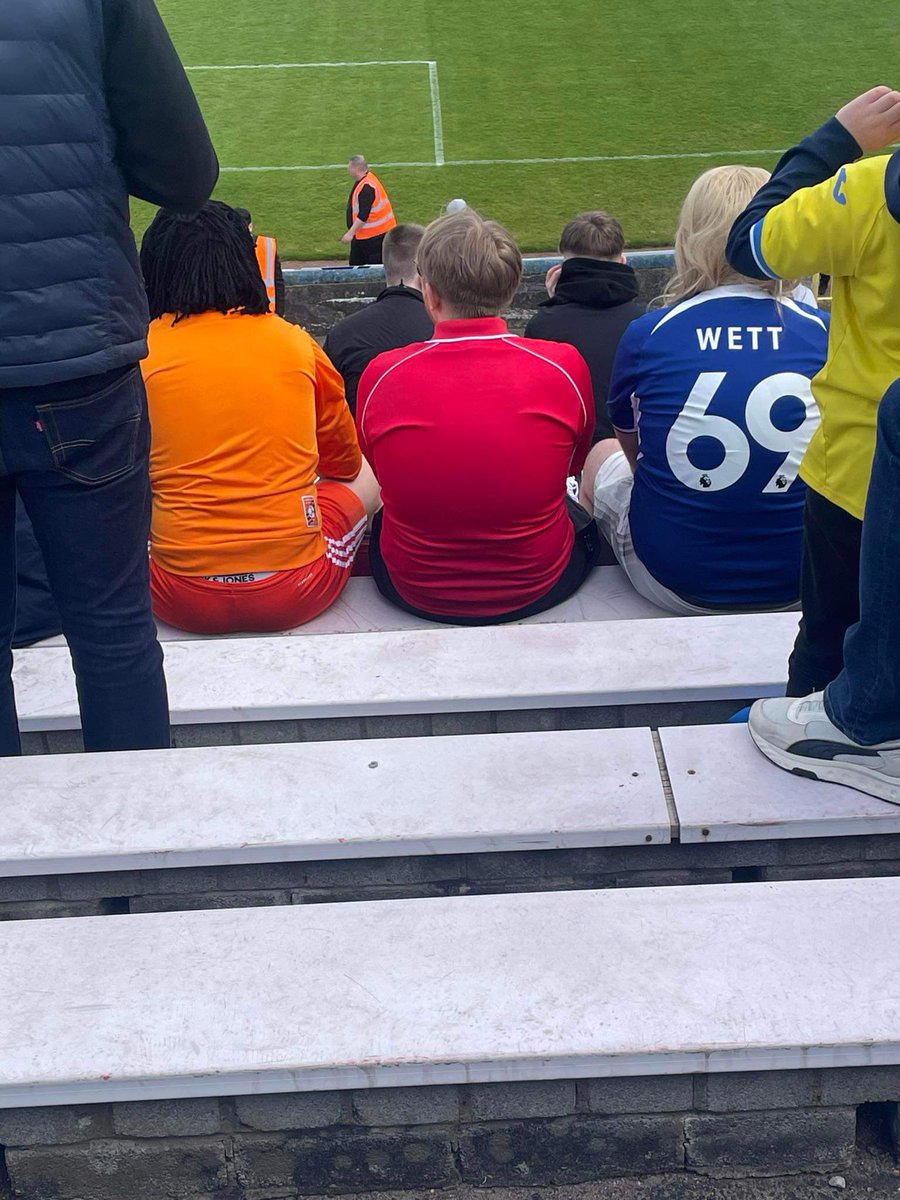 scotsawaydays's tweet photo. Maradona,Kahn,gullit and astrid wett at the Morton vs Raith Rovers  today https://t.co/aOEdCkaSb2