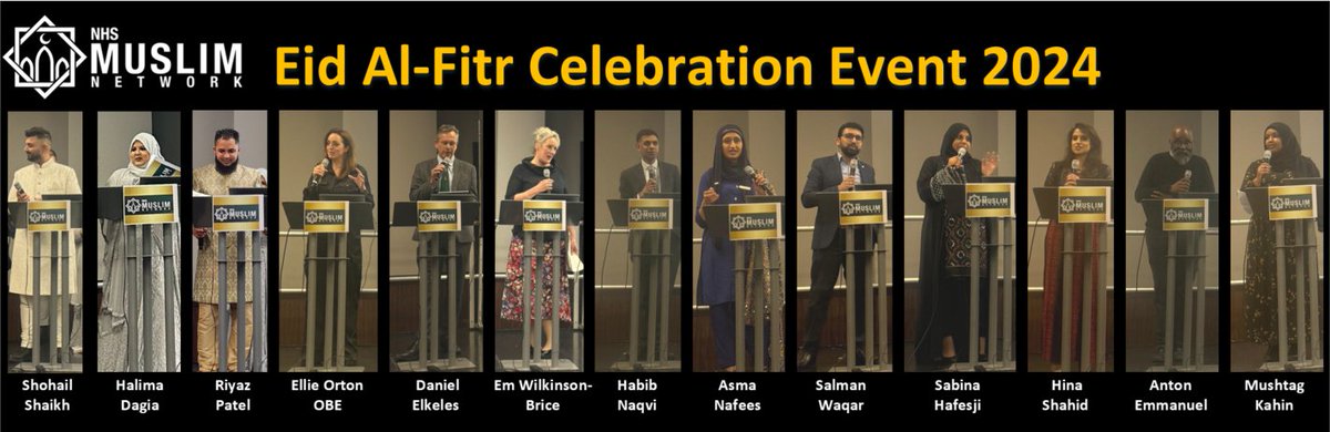 National NHS Muslim Network (@nhsmuslimnet) on Twitter photo WOW! ๐ Thank you to our speakers who supported our in-person Eid Al-Fitr Celebration Event!
<a href="/Shohail_Shaikh_/">Shohail Shaikh</a> <a href="/HalimaDagia/">Halima Dagia</a> <a href="/riyaz_patel1/">Riyaz Patel</a>
<a href="/BriceEm/">Em Wilkinson-Brice ๐</a> <a href="/ChrisHopsonNHS/">Chris Hopson</a> <a href="/e_orton/">Ellie Orton OBE ๐</a> <a href="/danielelkeles/">Daniel Elkeles</a> <a href="/DrHNaqvi/">Dr Habib Naqvi MBE</a> <a href="/AsmaNafees82/">Asma</a> <a href="/salmanWaqar/">Salman Waqar</a> <a href="/sabina_hafesji/">Sabina Hafesji</a> <a href="/hinajshahid/">Dr Hina J Shahid ๐</a> <a href="/AntonEmmanuel2/">Anton Emmanuel</a> <a href="/mskahin1/">Mushtag, FdSc, MSc.</a> WOW! ๐ Thank you to our speakers who supported our in-person Eid Al-Fitr Celebration Event!
<a href="/Shohail_Shaikh_/">Shohail Shaikh</a> <a href="/HalimaDagia/">Halima Dagia</a> <a href="/riyaz_patel1/">Riyaz Patel</a>
<a href="/BriceEm/">Em Wilkinson-Brice ๐</a> <a href="/ChrisHopsonNHS/">Chris Hopson</a> <a href="/e_orton/">Ellie Orton OBE ๐</a> <a href="/danielelkeles/">Daniel Elkeles</a> <a href="/DrHNaqvi/">Dr Habib Naqvi MBE</a> <a href="/AsmaNafees82/">Asma</a> <a href="/salmanWaqar/">Salman Waqar</a> <a href="/sabina_hafesji/">Sabina Hafesji</a> <a href="/hinajshahid/">Dr Hina J Shahid ๐</a> <a href="/AntonEmmanuel2/">Anton Emmanuel</a> <a href="/mskahin1/">Mushtag, FdSc, MSc.</a>